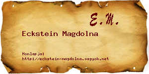 Eckstein Magdolna névjegykártya